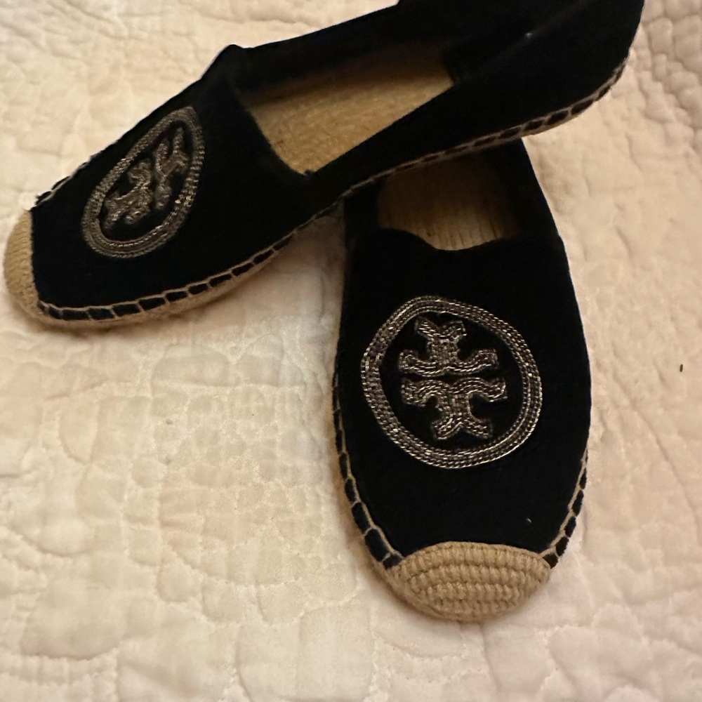Black Tory Burch Espadrille Flats